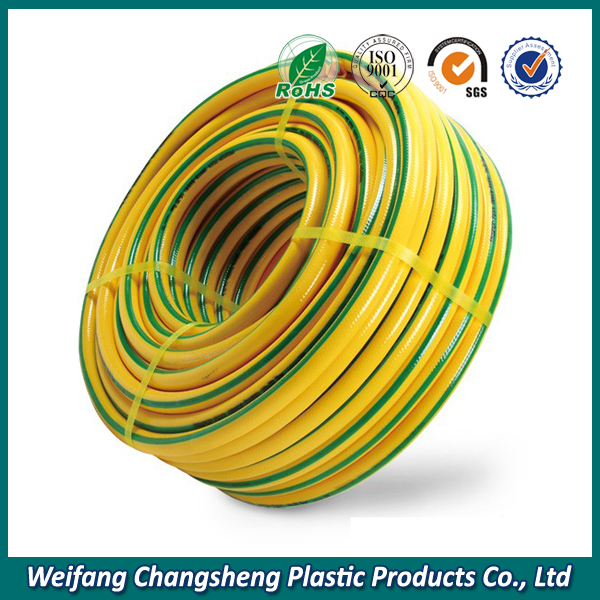 Yellow Color Fiber Reinforced PVC Car Wash Hose Pipe